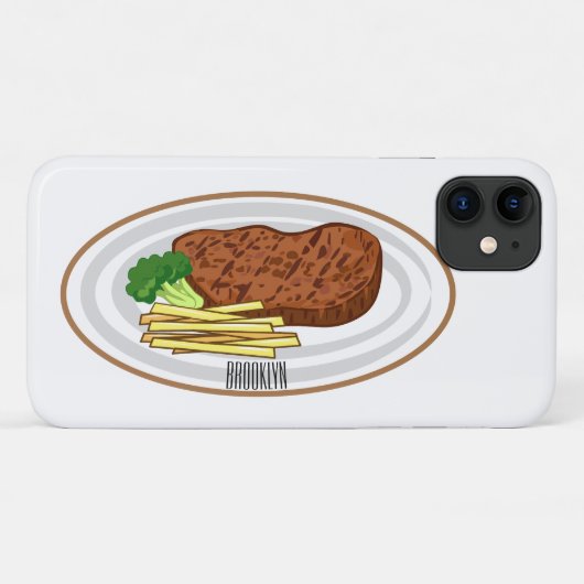 Steak cartoon illustratie Case-Mate iPhone case (Achterkant (horizontaal))