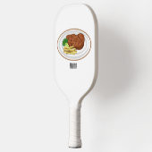Steak cartoon illustratie pickleball paddle (Links)