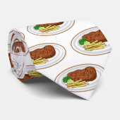 Steak cartoon illustratie stropdas (Opgerold)