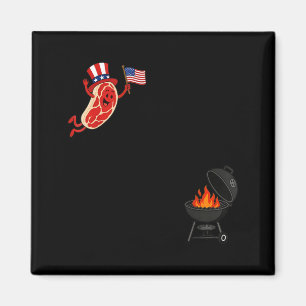 Steak Dom Duik Funny Uncle Sam Steak Vliegend Magneet
