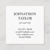 Steak en Eieren Schoolbord Vierkante Visitekaartje (Achterkant)