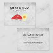 Steak en eieren visitekaartje (Voorkant / Achterkant)