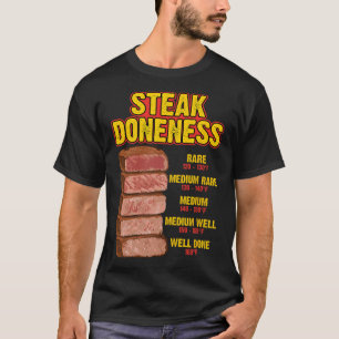 Steak Gaarheidsgraad Grafiek Tabel Gids Bbq Vlees T-shirt
