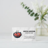 Steak & Grill Logo Visitekaartje (Staand voorkant)