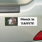 Steak is smerig bumpersticker (Op auto)