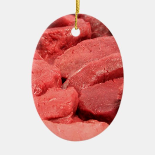 Steak Keramisch Ornament (Voorkant)