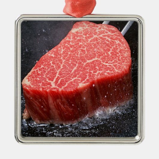 Steak Metalen Ornament (Voorkant)