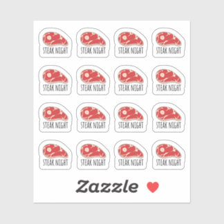 Steak Night Maaltijd Diner Koken Menu Bujo Planner Sticker