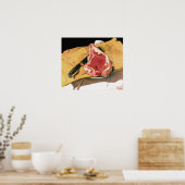Steak Painting -  kunst van Felix Vallotton Poster (Keuken)