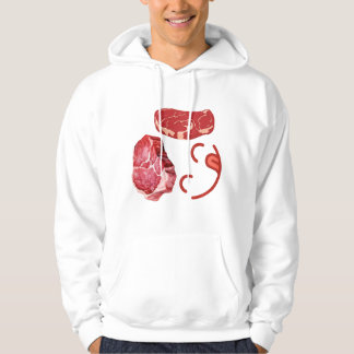 Steak Smiley Face Design voor vleesliefhebbers | B Hoodie