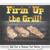 Steaks op de Grill Sticker (Voorkant)