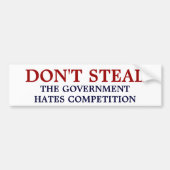Steal de overheid niet met concurrentie bumpersticker (Voorkant)