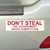 Steal niet bumpersticker (Op auto)