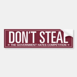 Steal niet bumpersticker