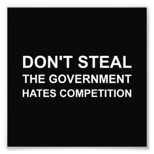 Steal niet foto afdruk