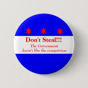 Steal niet!!!! ronde button 5,7 cm