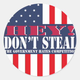 Steal niet ronde sticker