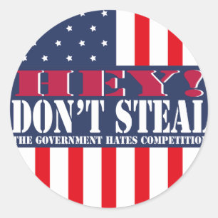Steal niet ronde sticker