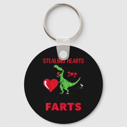Stealing Hearts And Blasting Farts T Rex Cute Todd Sleutelhanger (Voorkant)