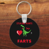 Stealing Hearts And Blasting Farts T Rex Cute Todd Sleutelhanger (Voorkant)