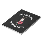 Stealing Hearts blaast naar Boston Terrier Notitieblok (Gedraaid)