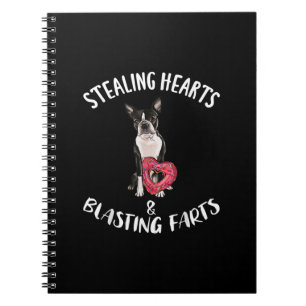 Stealing Hearts blaast naar Boston Terrier Notitieboek