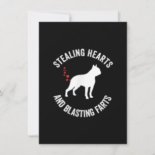 Stealing Hearts en blaast Boston Terrier Bedankkaart