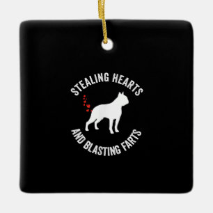 Stealing Hearts en blaast Boston Terrier Keramisch Ornament
