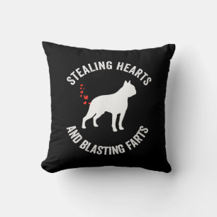 Stealing Hearts en blaast Boston Terrier Kussen