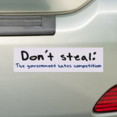 Stealing is verkeerd bumpersticker (Op auto)