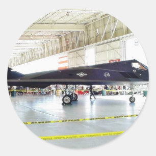 Stealth Fighter Ronde Sticker