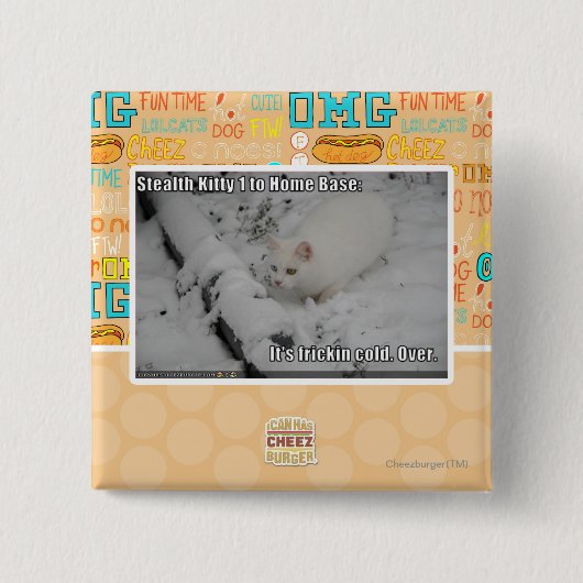 Stealth Kat 1 Vierkante Button 5,1 Cm (Voorkant)
