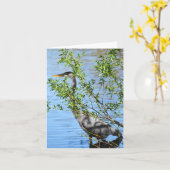 Stealthy (Great Blue Heron #2) - Carte de note vie (Fleur jaune)