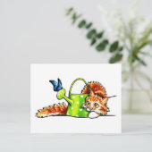 Stealthy Oranje Tabby Maine Coon Briefkaart (Staand voorkant)