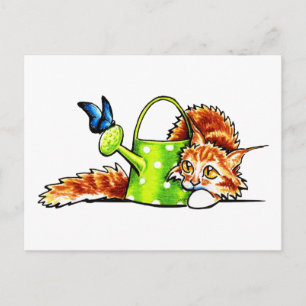  Stealthy Oranje Tabby Maine Coon Briefkaart