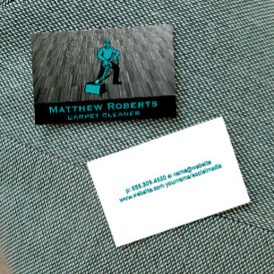 Steam Cleaner Achtergrond voor tapijt Visitekaartje