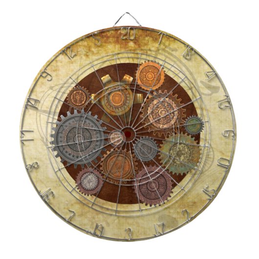 Steam Elegance Steampunk Dartbord (Voorkant)