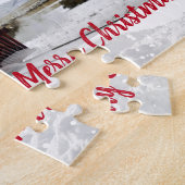 Steam Engine met kerst bij motoren Legpuzzel (Zijkant)