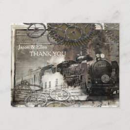 Steam Engine Steampunk Dank u Bedankkaart