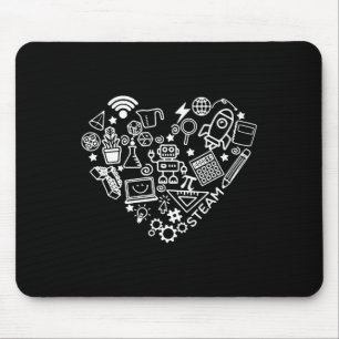 Steam Heart Shape Stem Teacher Science Lover Byck Muismat