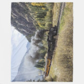 STEAM LOCOMOTIVE FLEECE DEKEN (Voorkant)