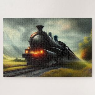 Steam Locomotive Jigzaag Puzzle Legpuzzel