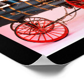  STEAM LOCOMOTIVE Red Black Poster (Hoek)