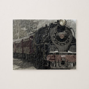 Steam Locomotive Train Jigzaag Puzzle Legpuzzel