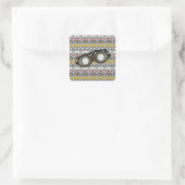 Steam Punk Goggles Vierkante Sticker (Tas)