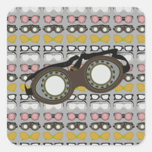 Steam Punk Goggles Vierkante Sticker