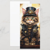Steam Punk Kitten Kaart (Voorkant / Achterkant)