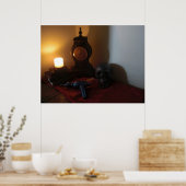 Steam Punk Ray Pistool stilstaande levenscyclus 02 Poster (Keuken)