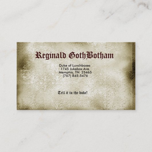 Steam Punked Visitekaartje (Voorkant)