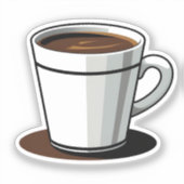 Steam Rising from Coffee Cup Sticker (Voorkant)